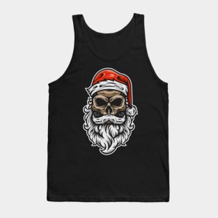 Evil Skull Santa Claus Tank Top